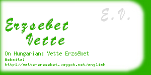 erzsebet vette business card
